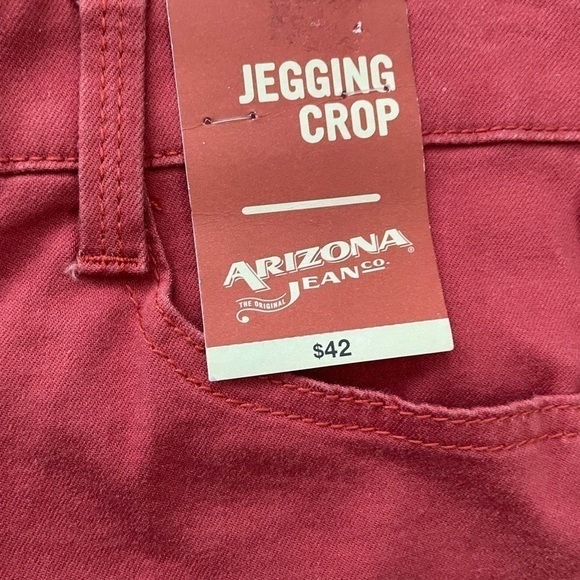 Arizona JEANS Victorian Red Cropped Jeggings Women’s Junior Size 13. Style#93677 - Picture 11 of 16